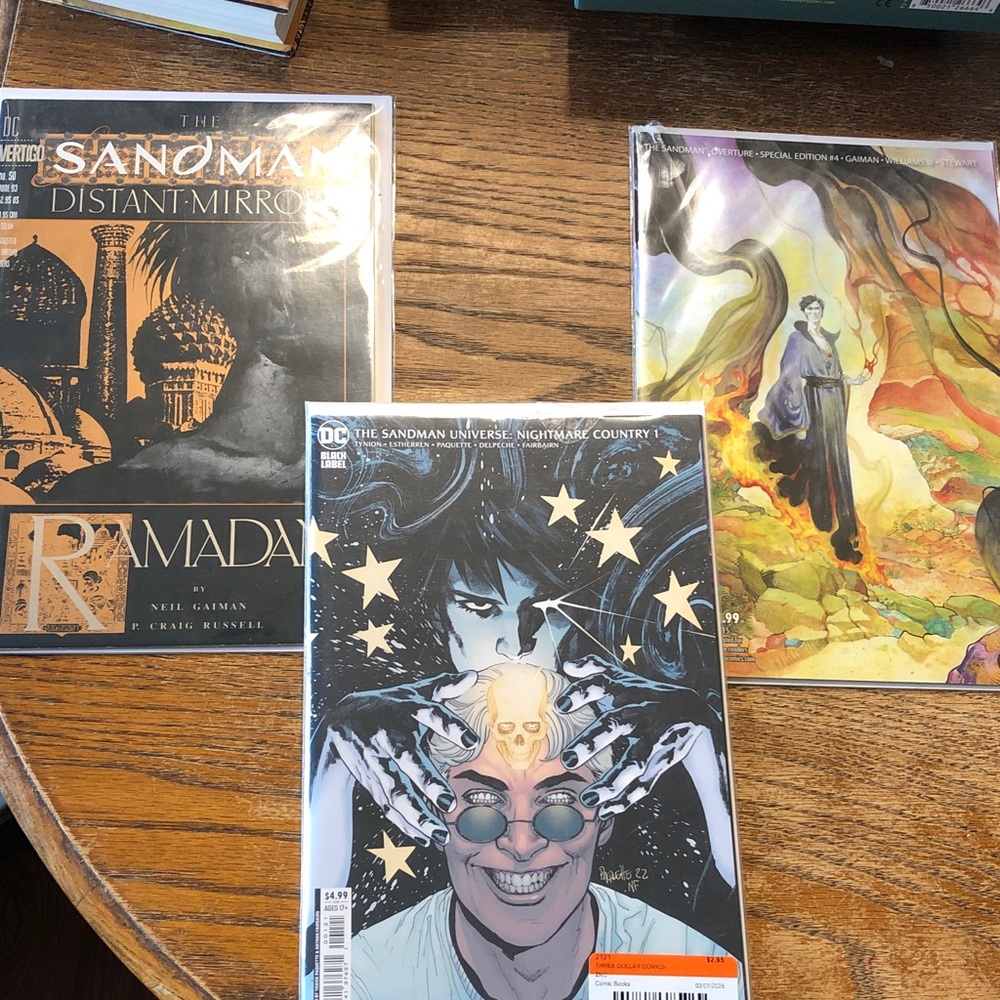 DC The Sandman Universe Comic Book Trio - Black & Gold & Multicolor Covers
